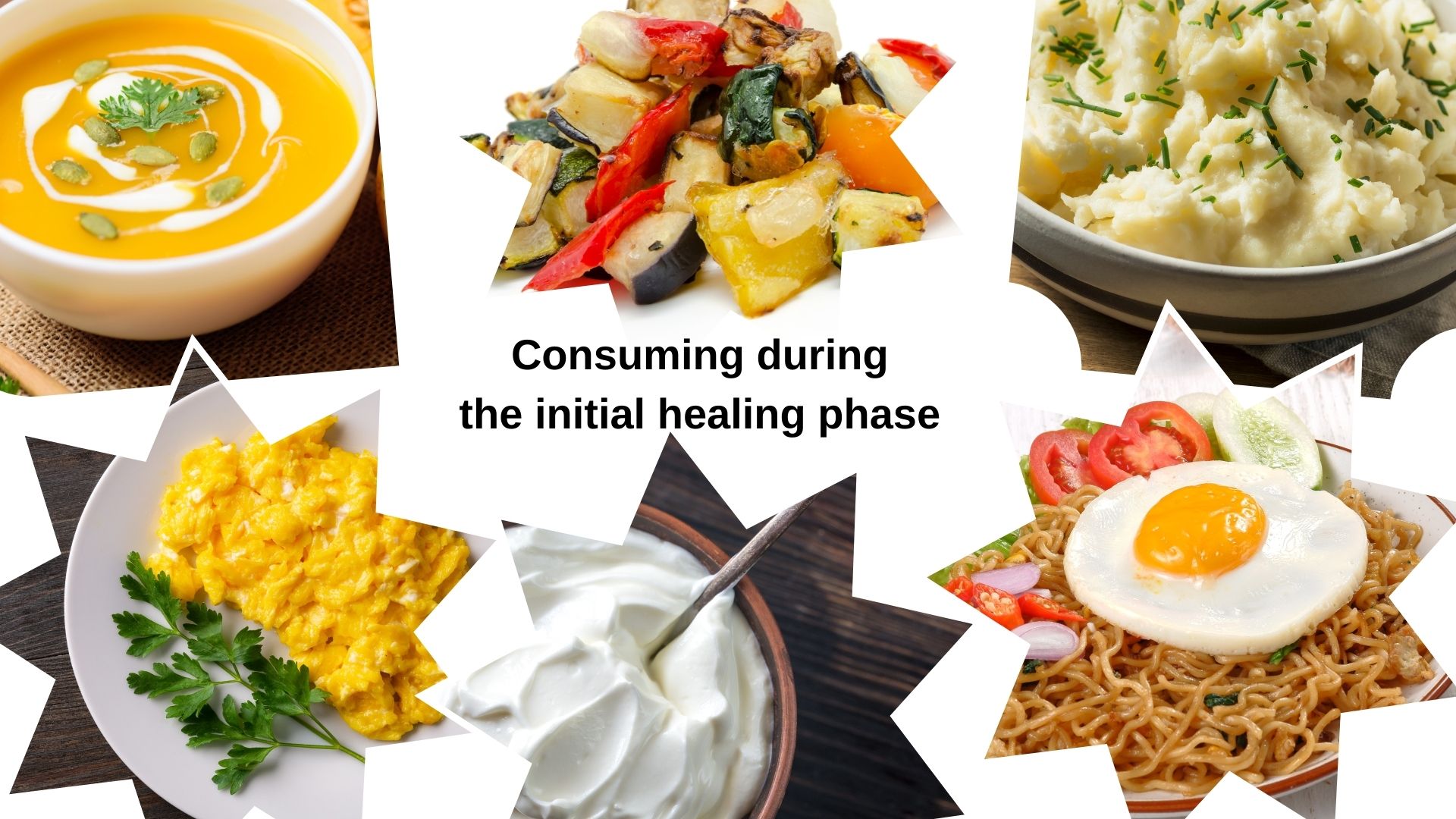 Consuming during the initial healing phase 